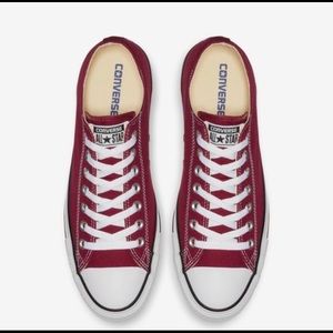 Maroon Low Top Converse- Limited Color